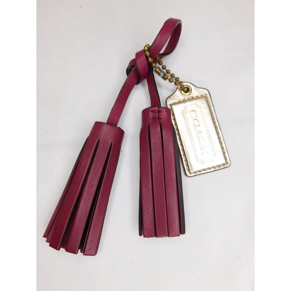 COACH TASSEL HANGTAG BAG CHARM